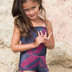 Little Marc Jacobs Stripe Romper Cover-Up With One Piece